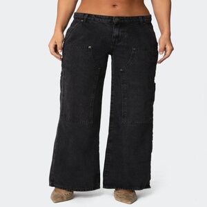 NEW Editked Ayla Low Rise Carpenter Jeans Black Small